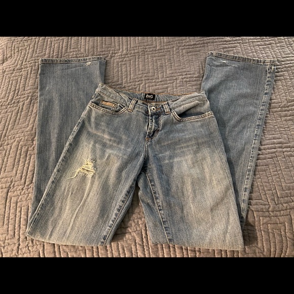 Dolce & Gabbana Light Wash Distressed Denim Sz. 26 - Picture 4 of 7